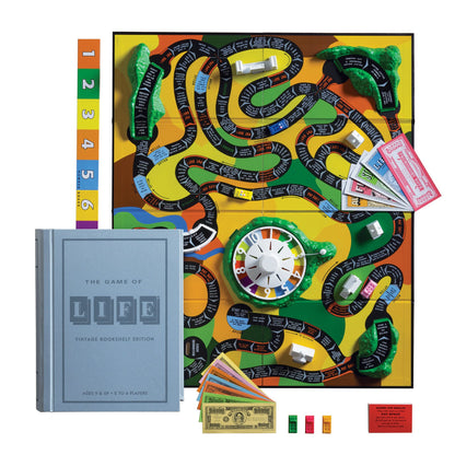 The Game Of Life Vintage Bookshelf Edition Board Game, 2 to 6 Players, Ages 9 and Up