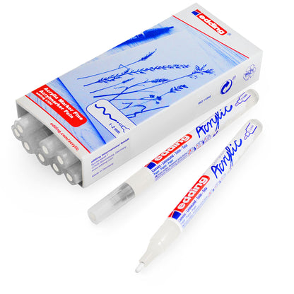Edding Marcatore acrilico bianco traffico fine 10 pezzi
