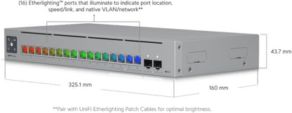 Ubiquiti Pro Max 16 Managed Switch 2x 10G SFP, 4x 2.5GbE, 12x 1GbE