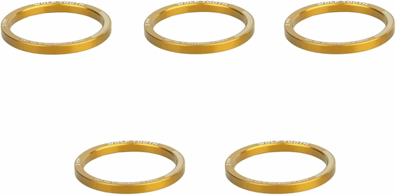 Wolf Tooth Precision Headset Spacers - 5 Pack Orange 5mm