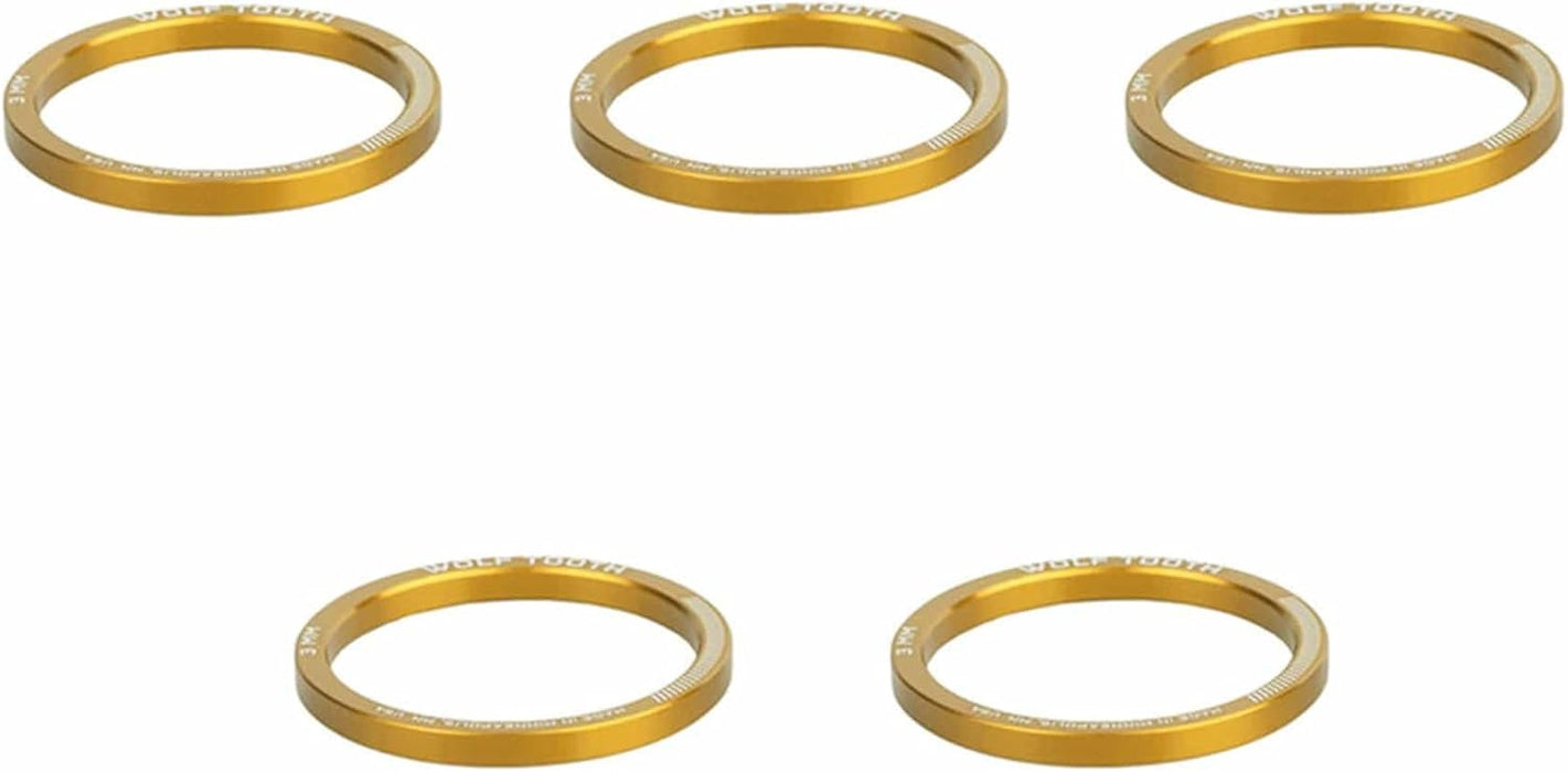 Wolf Tooth Precision Headset Spacers - 5 Pack Orange 5mm