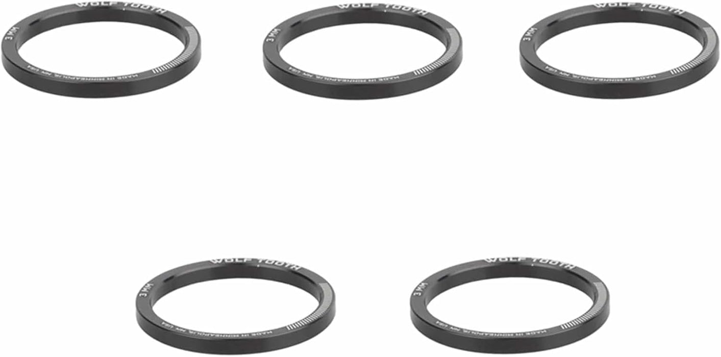 Wolf Tooth Precision Headset Spacers - 5 Pack Orange 5mm