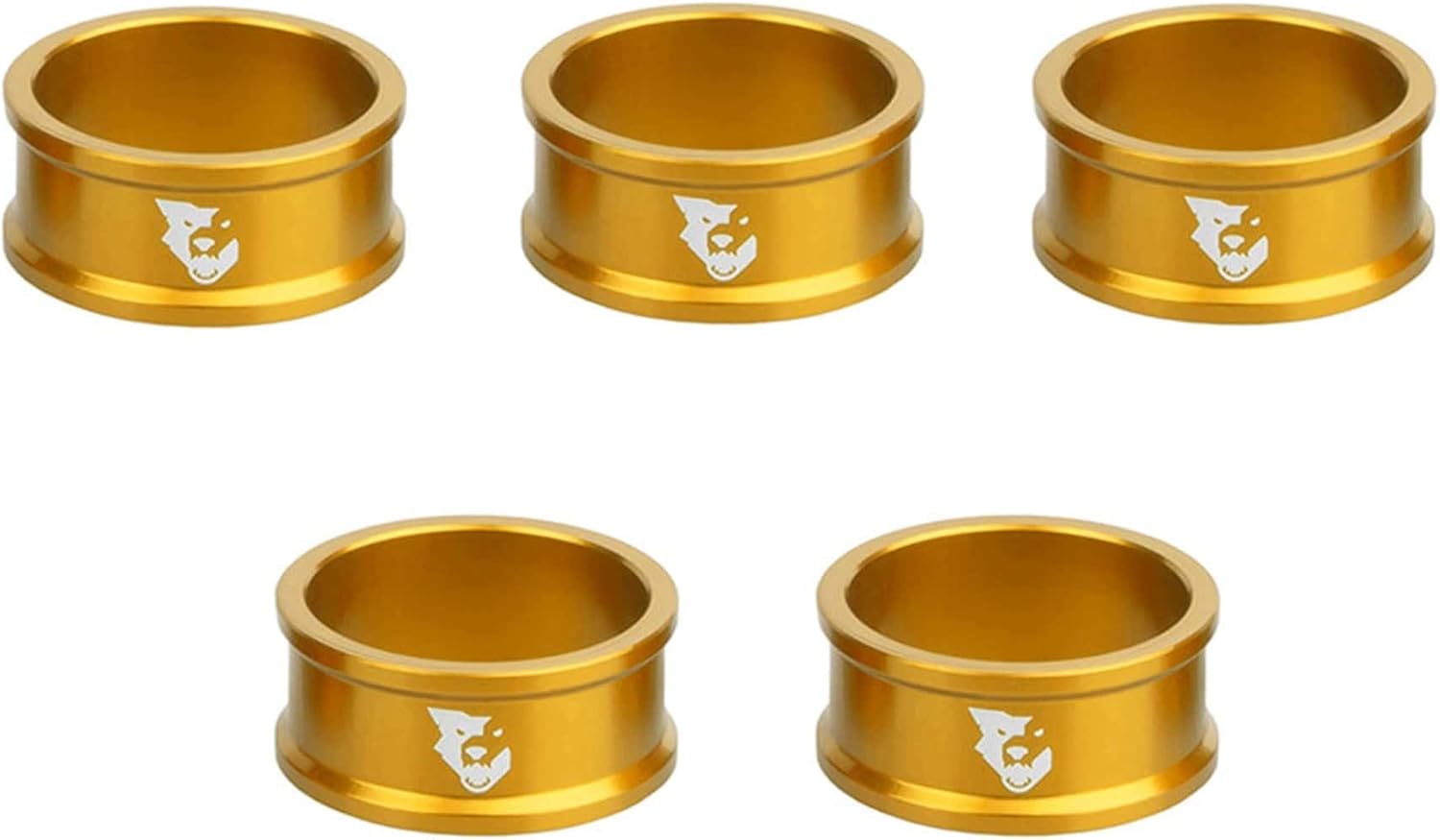 Wolf Tooth Precision Headset Spacers - 5 Pack Orange 5mm