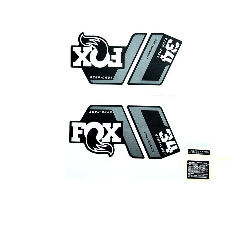 Decal Kit: 2022, 34 SC, P-S, Gray Logo, Matte Black Fork - 821973422251