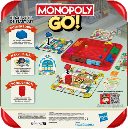 Monopoly Go! | Bordspel | 8+ Leeftijdsgroep | Sociaal Spel