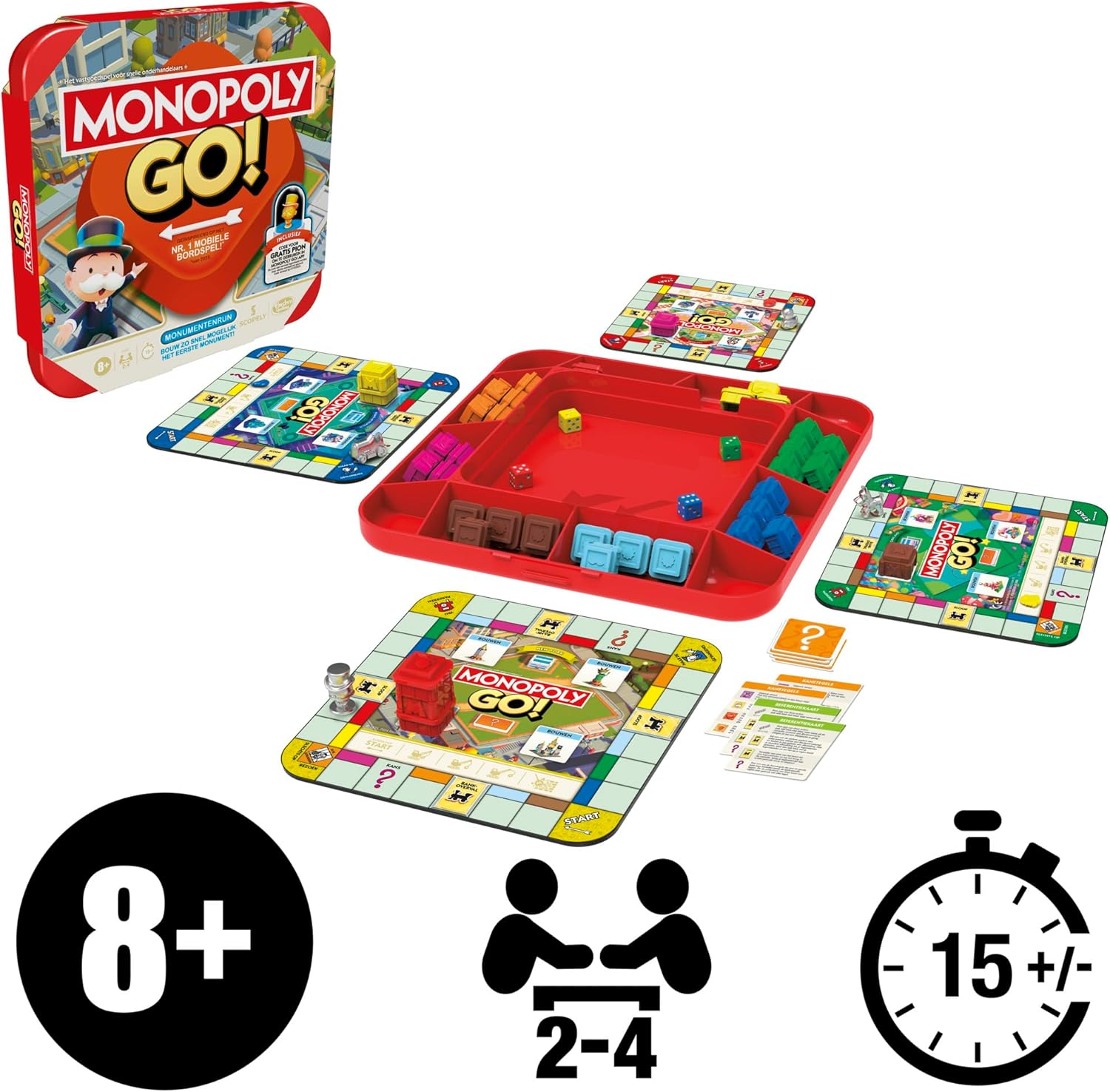 Monopoly Go! | Bordspel | 8+ Leeftijdsgroep | Sociaal Spel