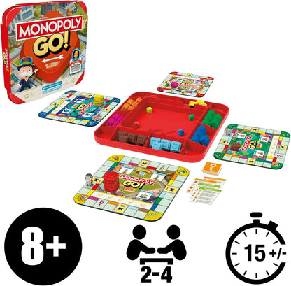 Monopoly Go! | Bordspel | 8+ Leeftijdsgroep | Sociaal Spel