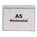 Industrial Strength Clear Pocket, Back Magnetic Stripe, 230 x 155mm, Magnetic Frame For Photo And Sheet, A5 Horizontal, Pack of 10