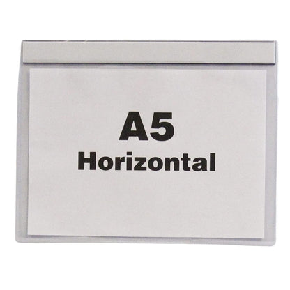 Industrial Strength Clear Pocket, Back Magnetic Stripe, 230 x 155mm, Magnetic Frame For Photo And Sheet, A5 Horizontal, Pack of 10