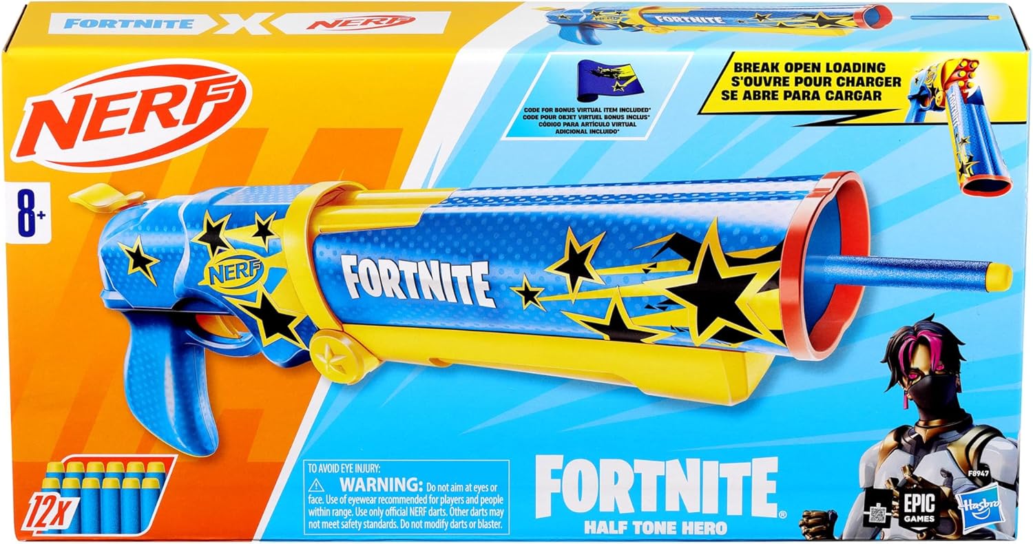 Nerf Fortnite Half Tone Hero Dart Blaster