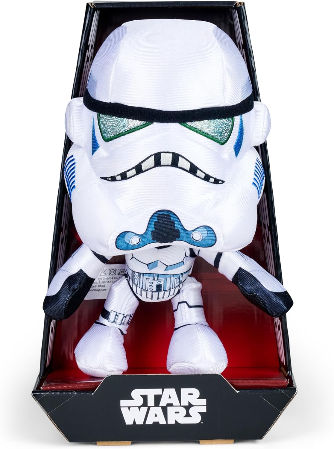 Simba Peluche Star Wars Soldado de Asalto Stormtrooper 25 cm, Bordado de Calidad, Mezcla de Tejidos, Detalle de Armadura y Casco icónico, artículo Coleccionable (6315870556