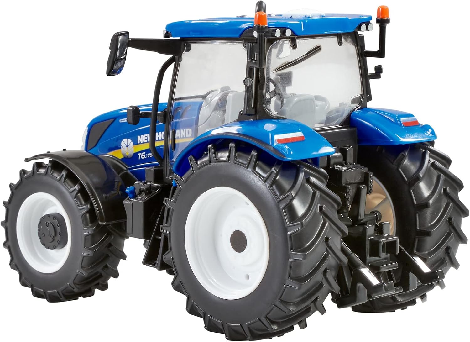 New Holland T6.175 Blue Power Tractor Replica, New Holland Tractor Replica Compatible with 1:32 Scale Farm Animals and Toys, Suitable for Collectors & Children from 3 Years