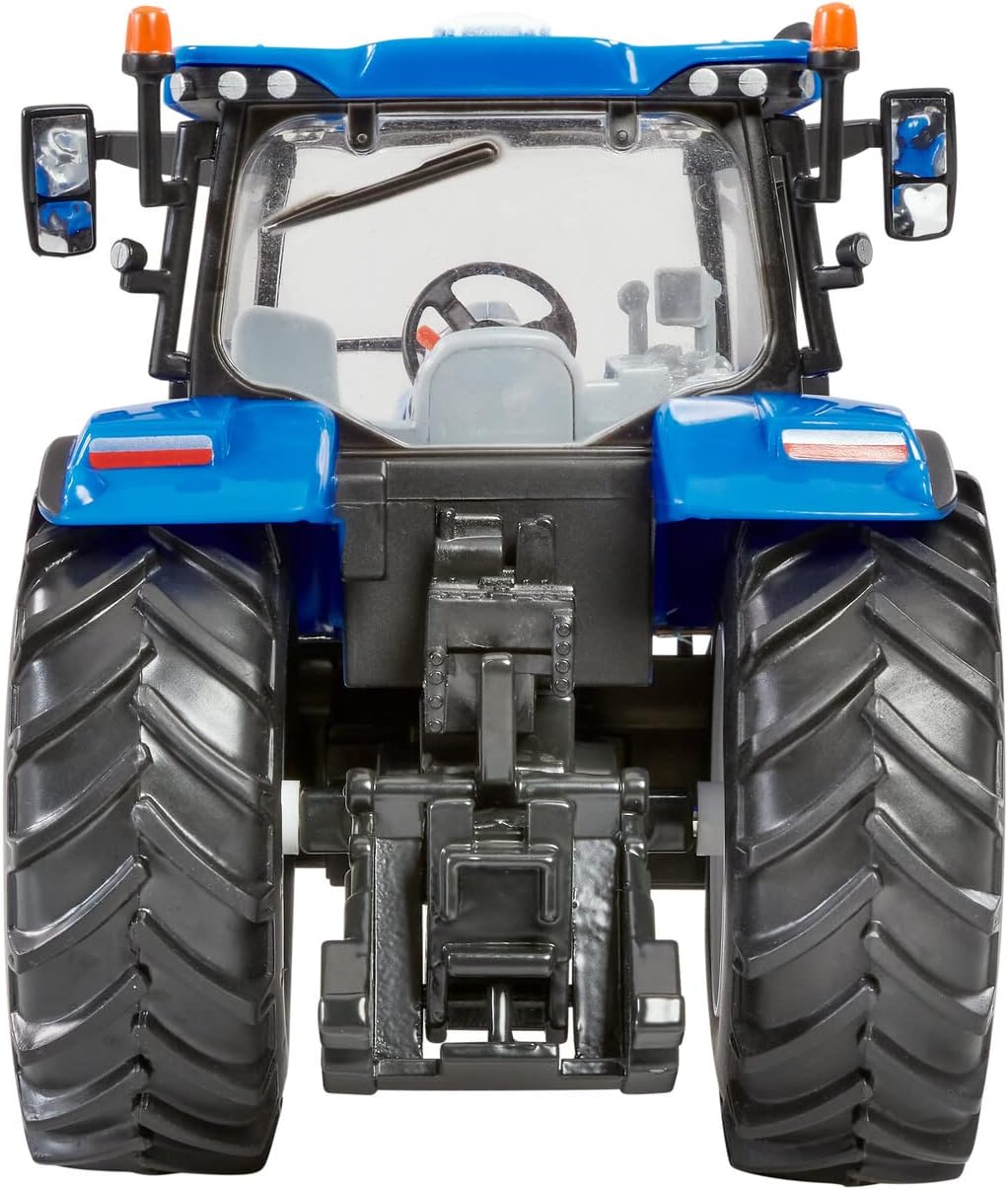 New Holland T6.175 Blue Power Tractor Replica, New Holland Tractor Replica Compatible with 1:32 Scale Farm Animals and Toys, Suitable for Collectors & Children from 3 Years