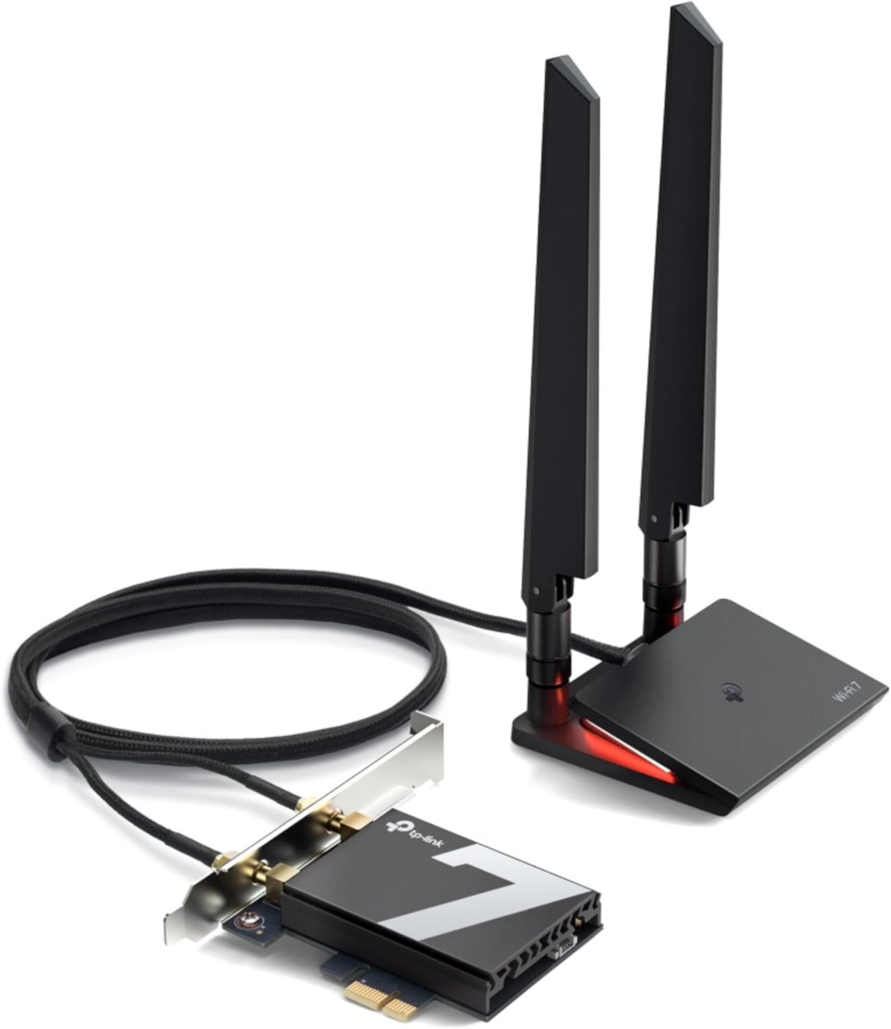 TP-Link Archer TBE550E WiFi 7 Card BE9300 Mbps Wireless Bluetooth 5.4 PCIe Network Card, Wider Signal Coverage, 6GHz/5GHz/2.4GHz PCI Express Bluetooth WiFi 7 Card for Desktop/PC Windows 11(64Bit)