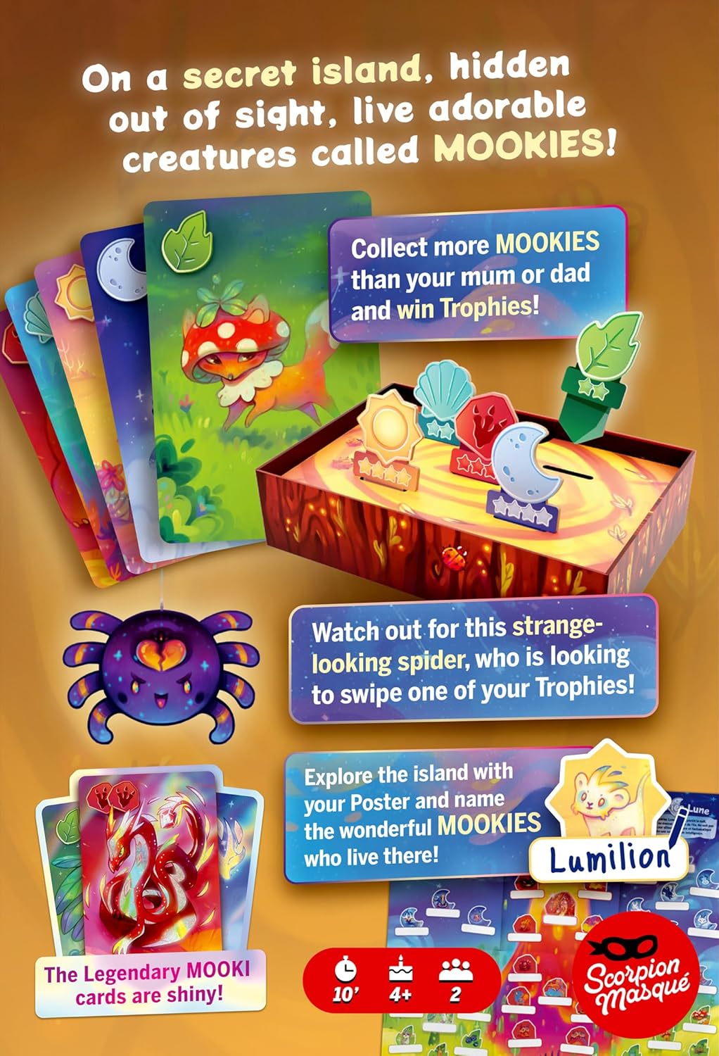 Scorpion Masqué Mooki Island | Kids Game | Ages 4+ | 2 Players | 10 Minutes