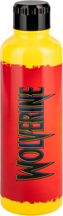 Paladone Wolverine Waterfles van geel en rood metaal met schroefdeksel, officieel gelicentieerde Marvel X-Men herbruikbare roestvrijstalen fles 500 ml, superheldenkoopwaar voor tieners, volwassenen