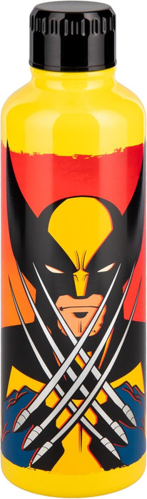 Paladone Wolverine Waterfles van geel en rood metaal met schroefdeksel, officieel gelicentieerde Marvel X-Men herbruikbare roestvrijstalen fles 500 ml, superheldenkoopwaar voor tieners, volwassenen