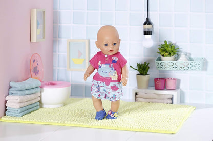 BABY born Bath Pyjamas with Shoes 43cm - For Toddlers 3 Years & Up - Easy for Small Hands - Includes Onesie, Shoes & Hanger