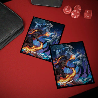 Ultra PRO - Final Fantasy x Universes Beyond Bahamut and Ifrit 100ct Deck Protector Sleeves for Magic: The Gathering | Trading Card Accessories, Collectible Card Game Gear