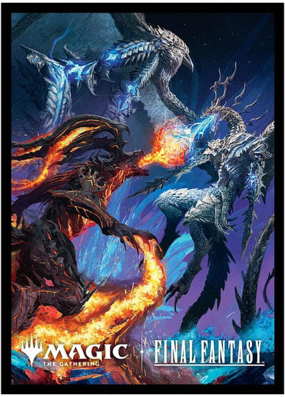 Ultra PRO - Final Fantasy x Universes Beyond Bahamut and Ifrit 100ct Deck Protector Sleeves for Magic: The Gathering | Trading Card Accessories, Collectible Card Game Gear
