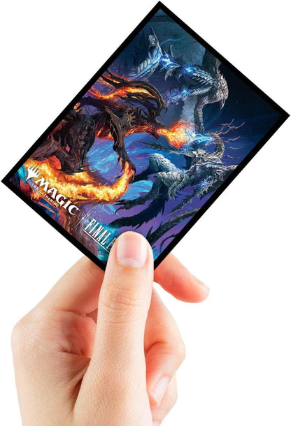 Ultra PRO - Final Fantasy x Universes Beyond Bahamut and Ifrit 100ct Deck Protector Sleeves for Magic: The Gathering | Trading Card Accessories, Collectible Card Game Gear