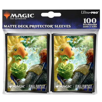 Ultra PRO - Final Fantasy x Universes Beyond Gysahl Greens 100ct Deck Protector Sleeves for Magic: The Gathering | Trading Card Accessories, Collectible Card Game Gear, Final Fantasy Collectibles