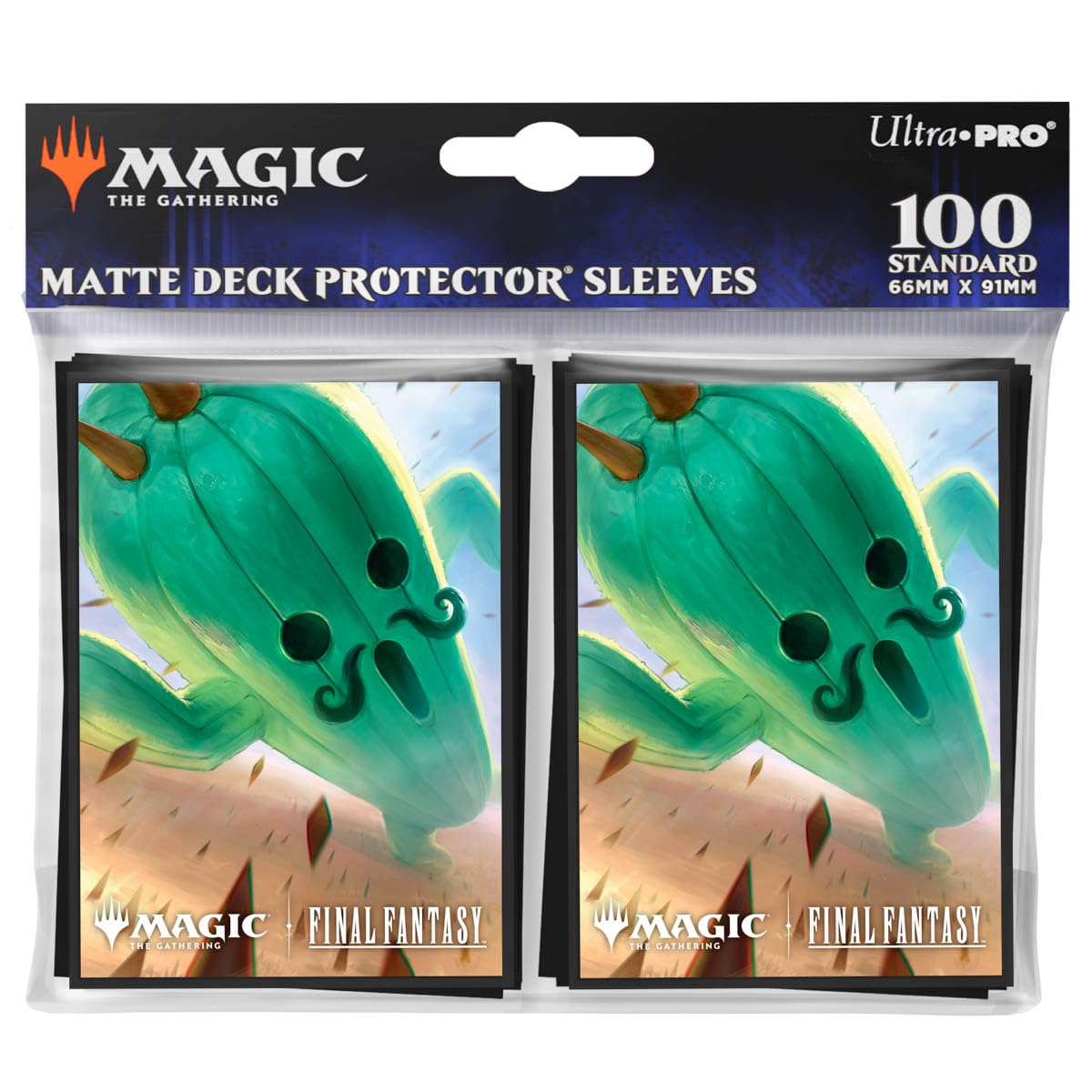 Ultra PRO - Final Fantasy x Universes Beyond Cactuar 100ct Deck Protector Sleeves for Magic: The Gathering | Trading Card Accessories, Collectible Card Game Gear, Final Fantasy Collectibles