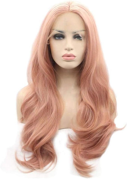 ZSLLO Women Wig with Bangs Long Mixed Purple Heat Resistant Synthetic Hair Curly Wigs for Women African American