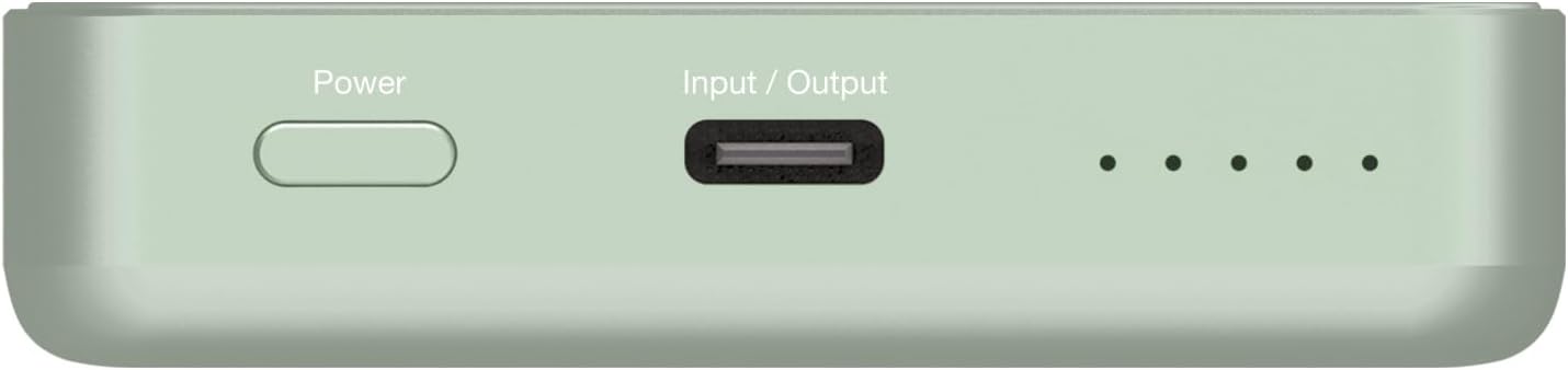 Verbatim Charge 'n' Go Essentials Power Bank MagSafe 10000mAh 15W Magnetic PD 20W Fast Charge with LED Indicator for iPhone 16/15/14/13/12 Pro/Pro Max, Includes USB-C to USB-C Cable, Green
