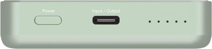 Verbatim Charge 'n' Go Essentials Power Bank MagSafe 10000mAh 15W Magnetic PD 20W Fast Charge with LED Indicator for iPhone 16/15/14/13/12 Pro/Pro Max, Includes USB-C to USB-C Cable, Green
