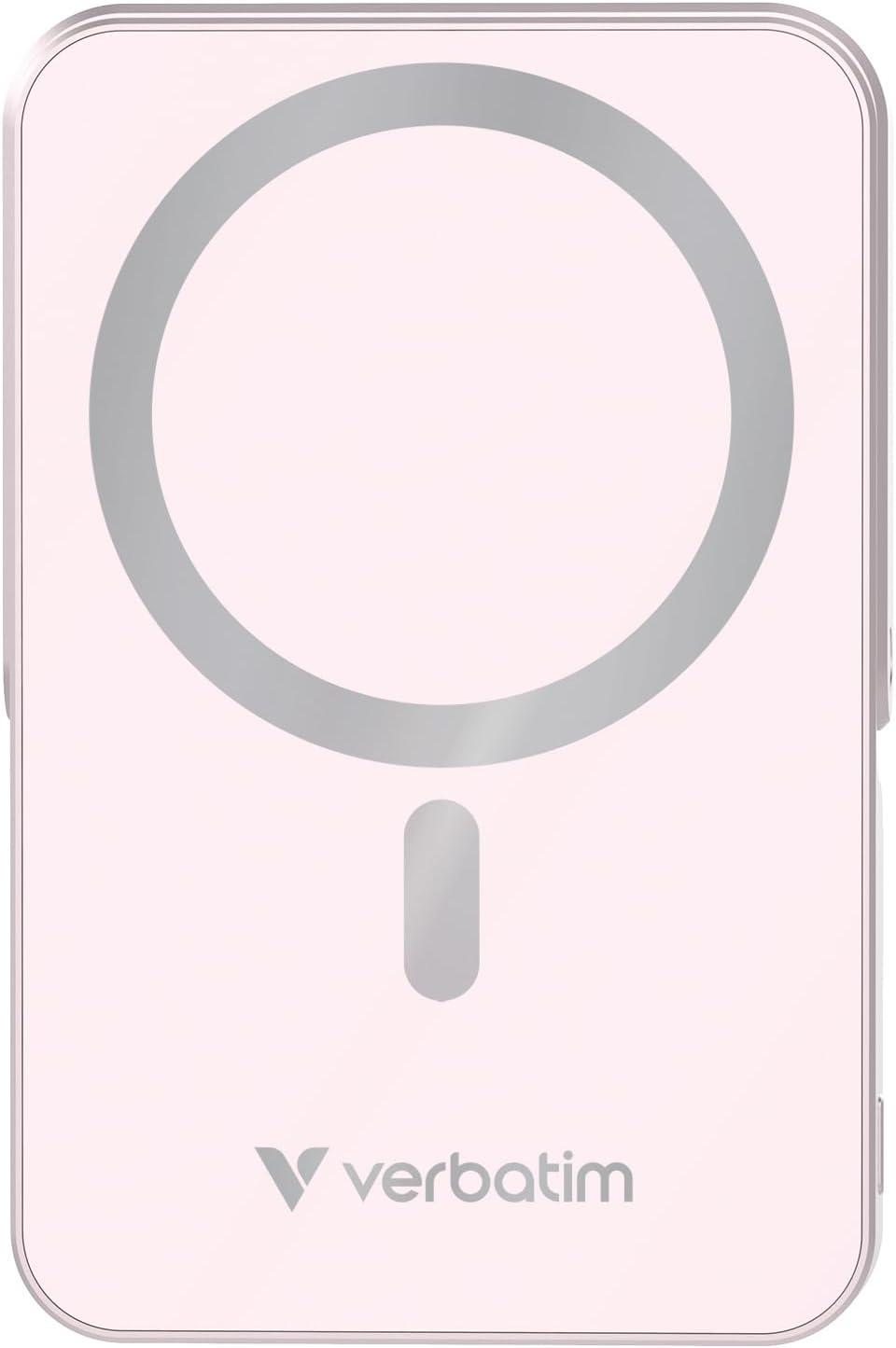 Verbatim Charge 'n' Go MagSafe Power Bank 10,000mAh Pink 15W Magnetic - PD 22W Fast Charge LED Indicator & Foldable Stand for iPhone 16/15/14/13/12 Pro/Pro Max - Includes USB-C Cable
