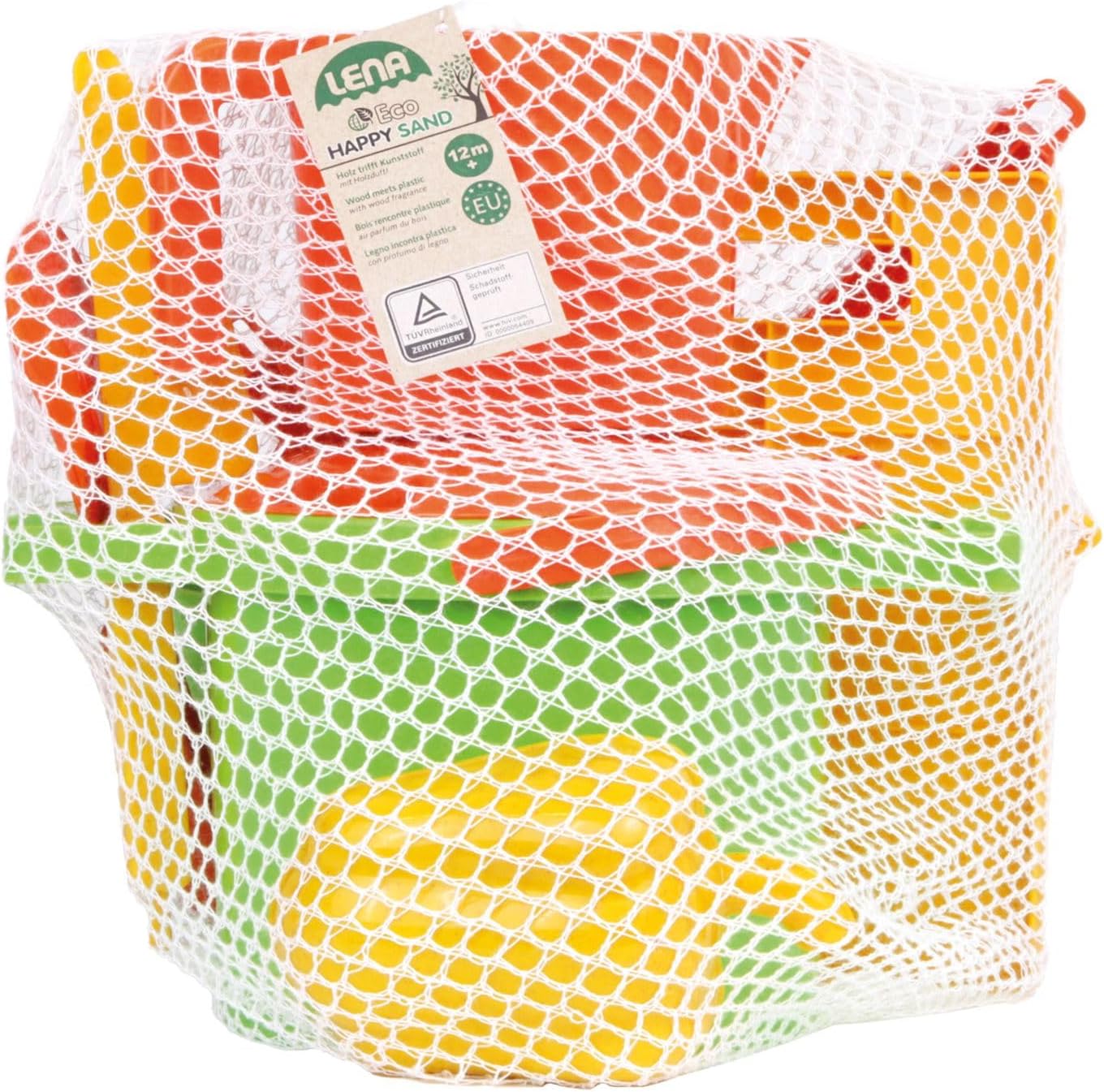 Lena- Set Gioco da Spiaggia e Sabbia, Multicolore, 14 Teile (Kochen Eco), 05401