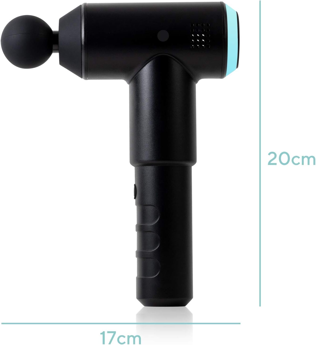 HoMedics , Pistola Massaggio Muscolare, Massaggiatore Portatile per Fisioterapia, Pistola Massaggiante Professionale a Percussione per Tessuti Profondi, 3 Testine, Ricaricabile
