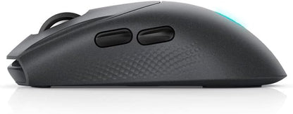 Alienware Tri-Mode AW720M Wireless Gaming Mouse, Optical Sensor, 8 Configurable Buttons, Fast-Charging, Grey