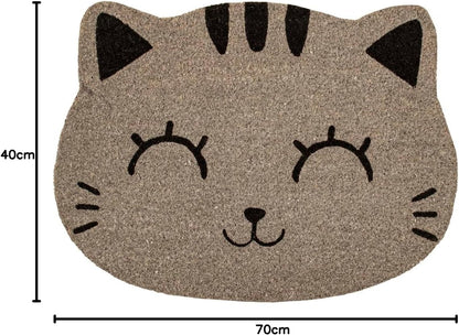 Itotal - Doormat Grey Cat - Grey