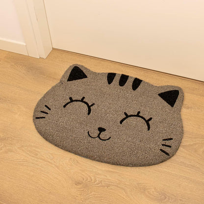 Itotal - Doormat Grey Cat - Grey