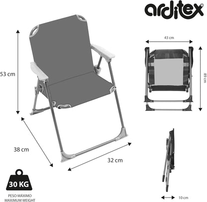 ARDITEX PW16155 Klapstoel met armleuningen, 38 x 32 x 53 cm, Nikkelodeon-Paw Patrol