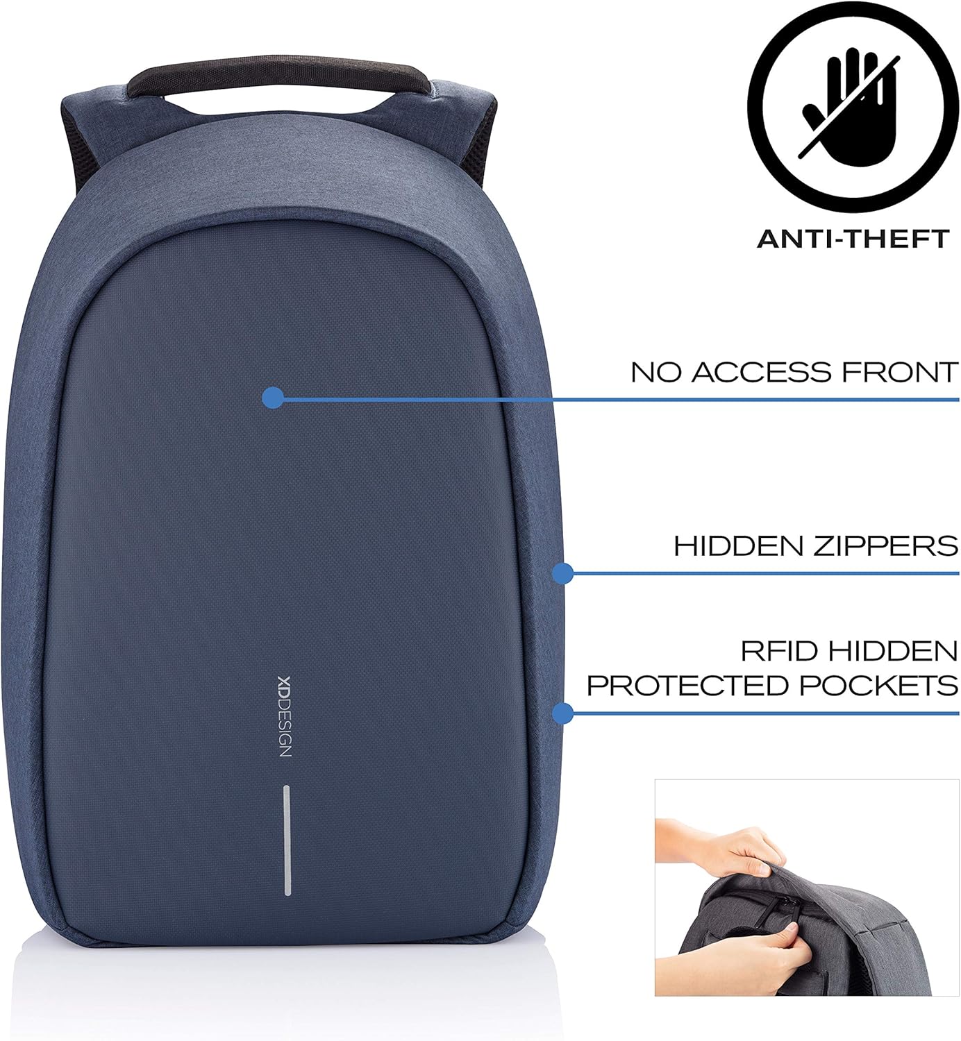 Xd Design - Bobby Hero Xl Anti-theft Backpack ?=?Ý?( Navy (p705.715)