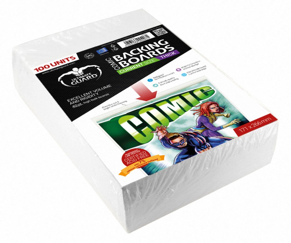 Ultimate Guard UGD020032 100 Current Size Thick Comic Backing Boards