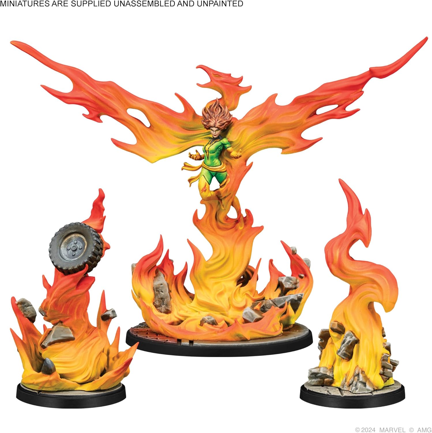 Asmodee | Marvel Crisis Protocol - Phoenix & Phoenix Unleashed | Tabletop Miniatures Game | Ages 14+ | 2 Players | 90+ Minutes Playing Time