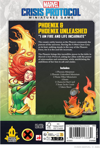 Asmodee | Marvel Crisis Protocol - Phoenix & Phoenix Unleashed | Tabletop Miniatures Game | Ages 14+ | 2 Players | 90+ Minutes Playing Time