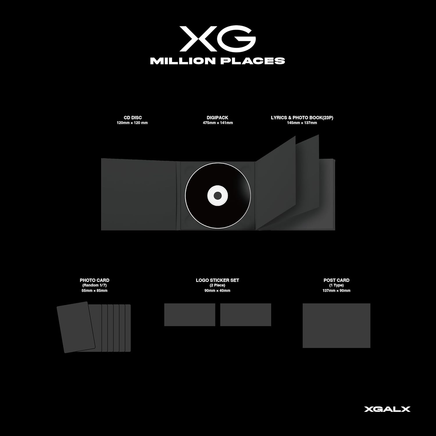 Million Places - incl. 23pg Photobook, Postcard, 2 Logo Stickers + Photocard
