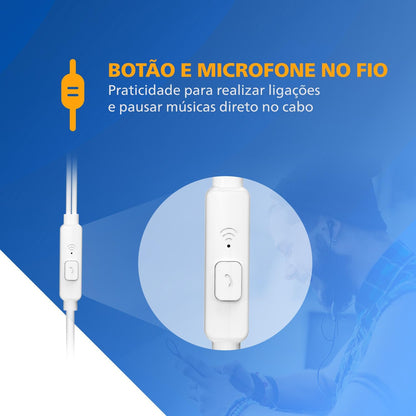 Auricolare Cablato+Microfono White