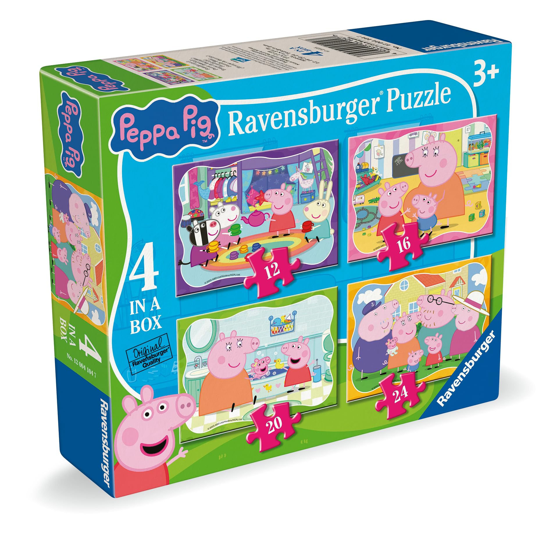 Ravensburger Peppa Pig Family Time Puzzel Set - 12, 16, 20, 24 stuks