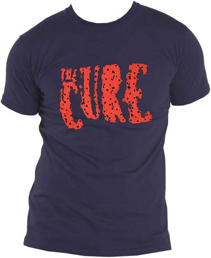 The Cure T Shirt Band Logo Official Unisex Navy Blue
