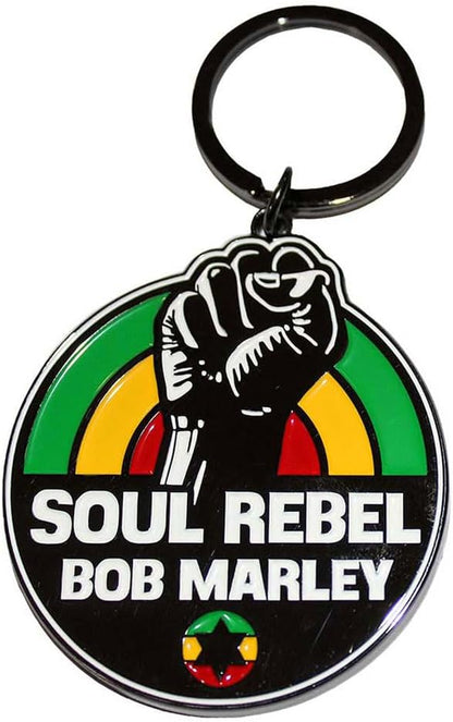 Bob Marley Soul Rebel Keyring Keychain One Size