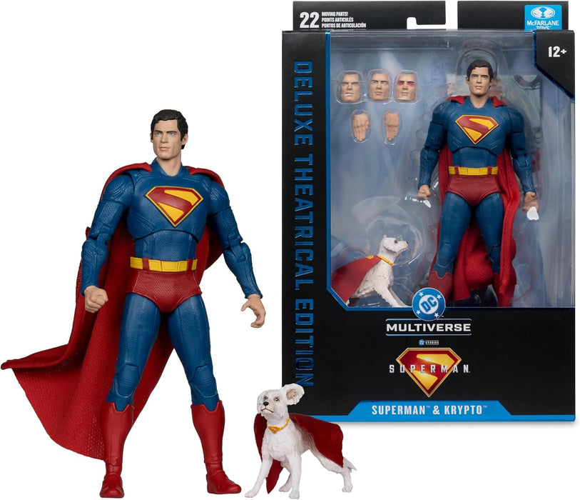 McFarlane DC Multiverse Superman and Krypto (Superman Movie) 7in Action Figure (Deluxe Theatrical Edition) Toys