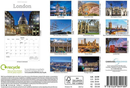 Carousel Worldwide, London 2026 A5 Wall Calendar