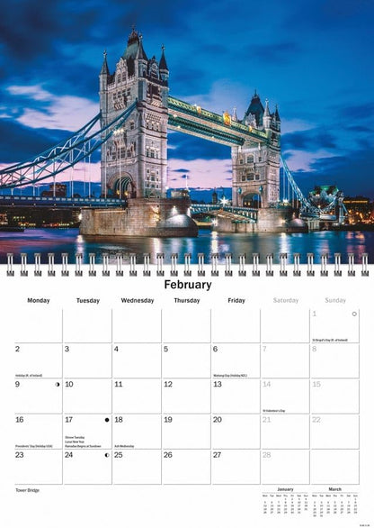 Carousel Worldwide, London 2026 A5 Wall Calendar