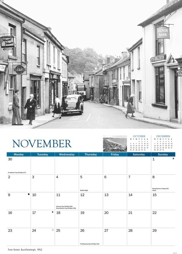 Carousel Worldwide, Devon Memories 2026 A4 Wall Calendar